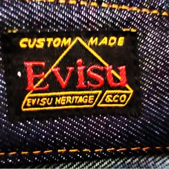 Evisu Brocade Selvedge Daicock Gold Embroidery Relax Denim Jeans NWT w Bag - Picture 15 of 16